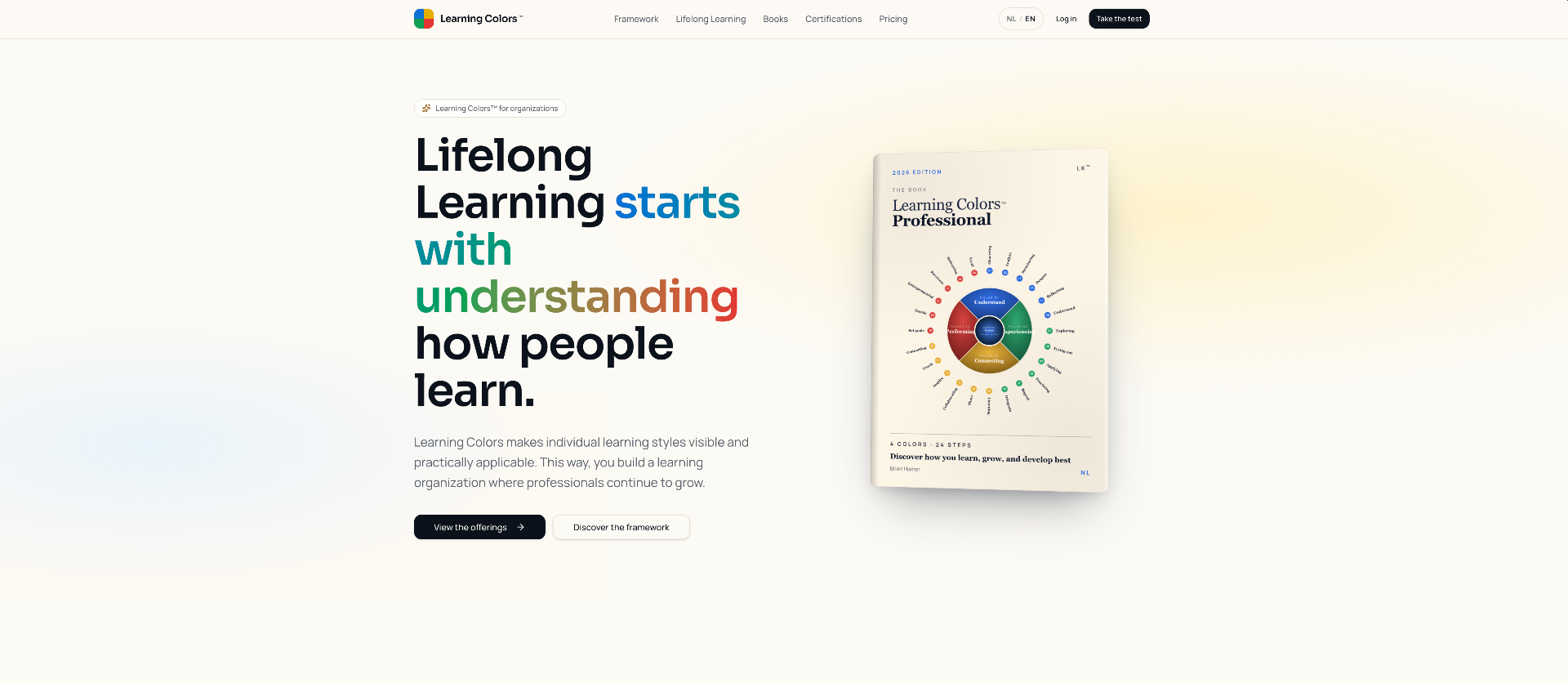 Interface van LearningColors