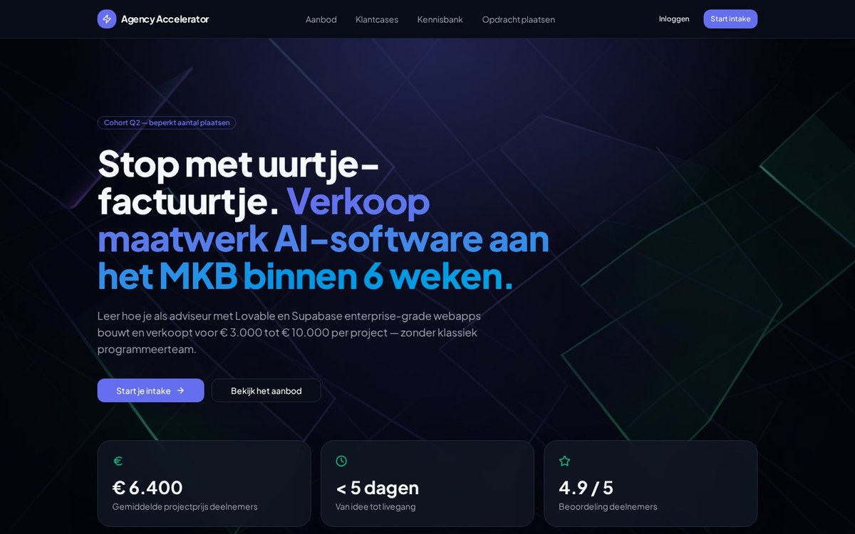 Interface van Stop Uurtje Factuurtje