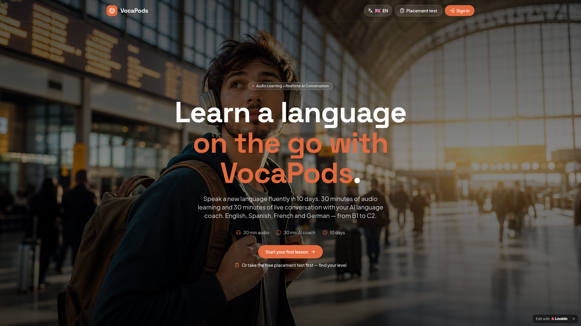 Interface van VocaPods